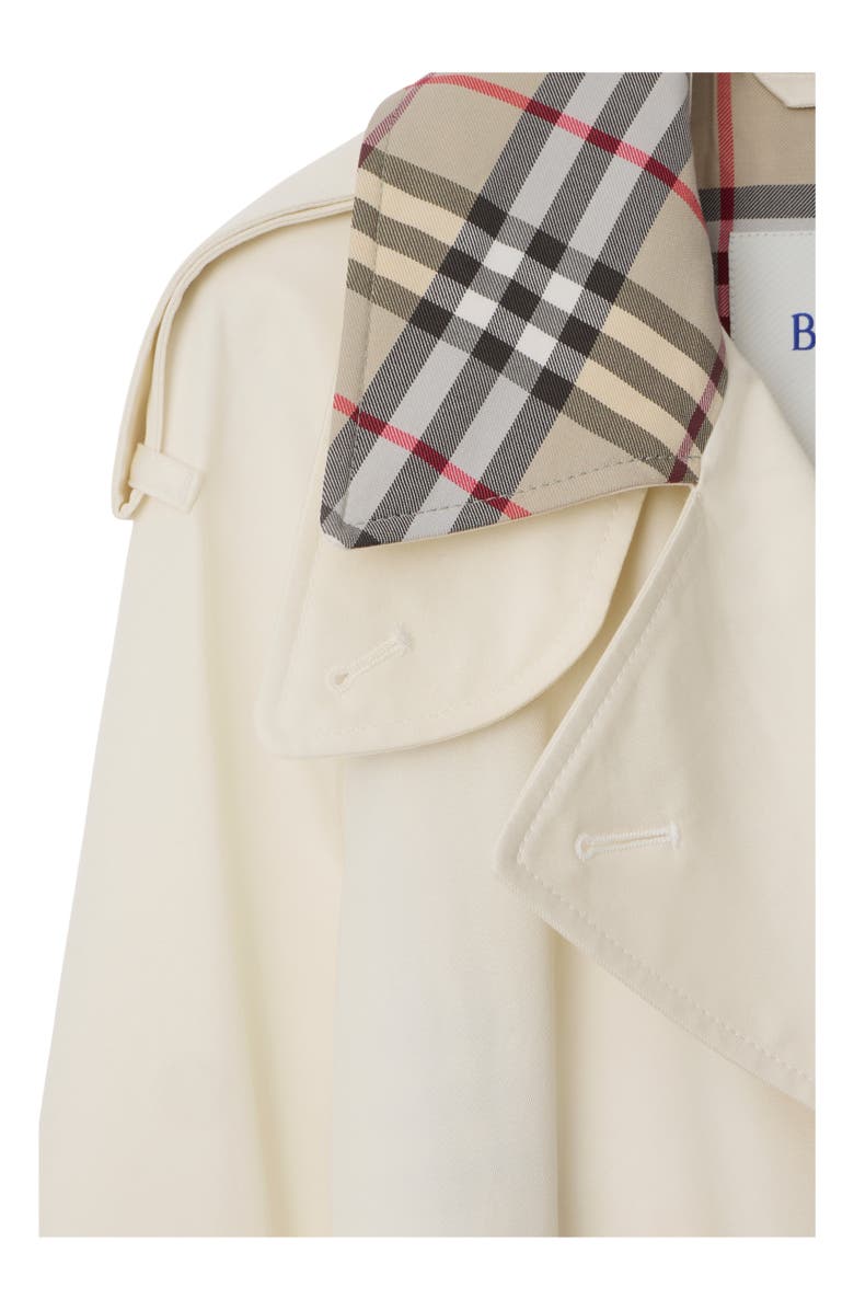 Burberry Mid-length Check Collar Castleford Trench Coat, Alternate, color, 
