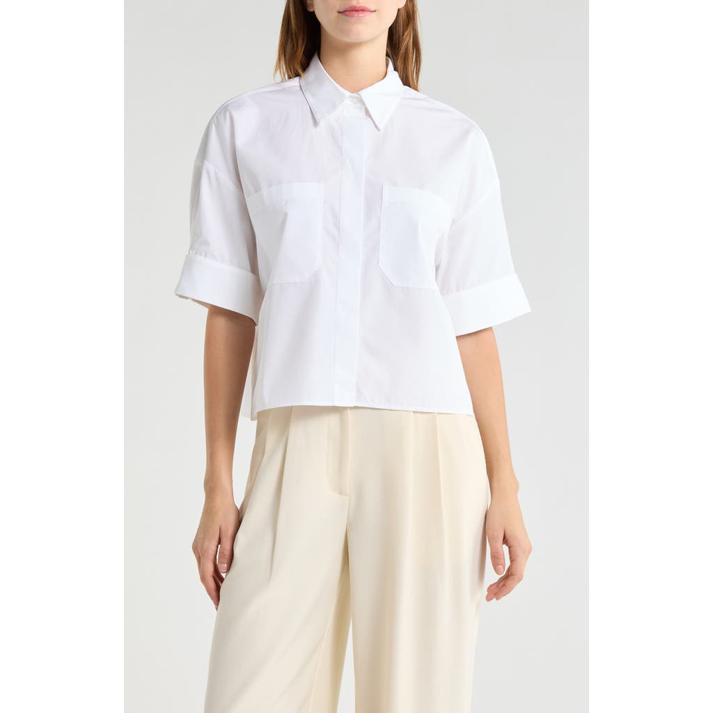 TWP My Newest Mistake Button-Up Shirt in White at Nordstrom, Size Medium/large