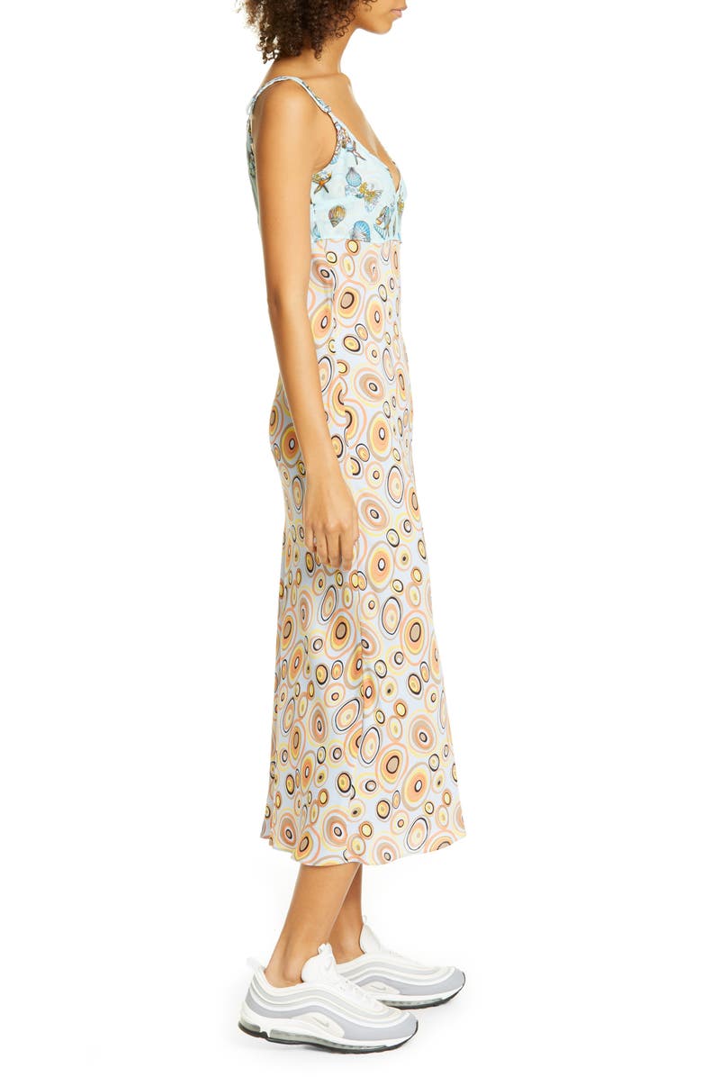Collina Strada Mixed Print Midi Slipdress, Alternate, color, 