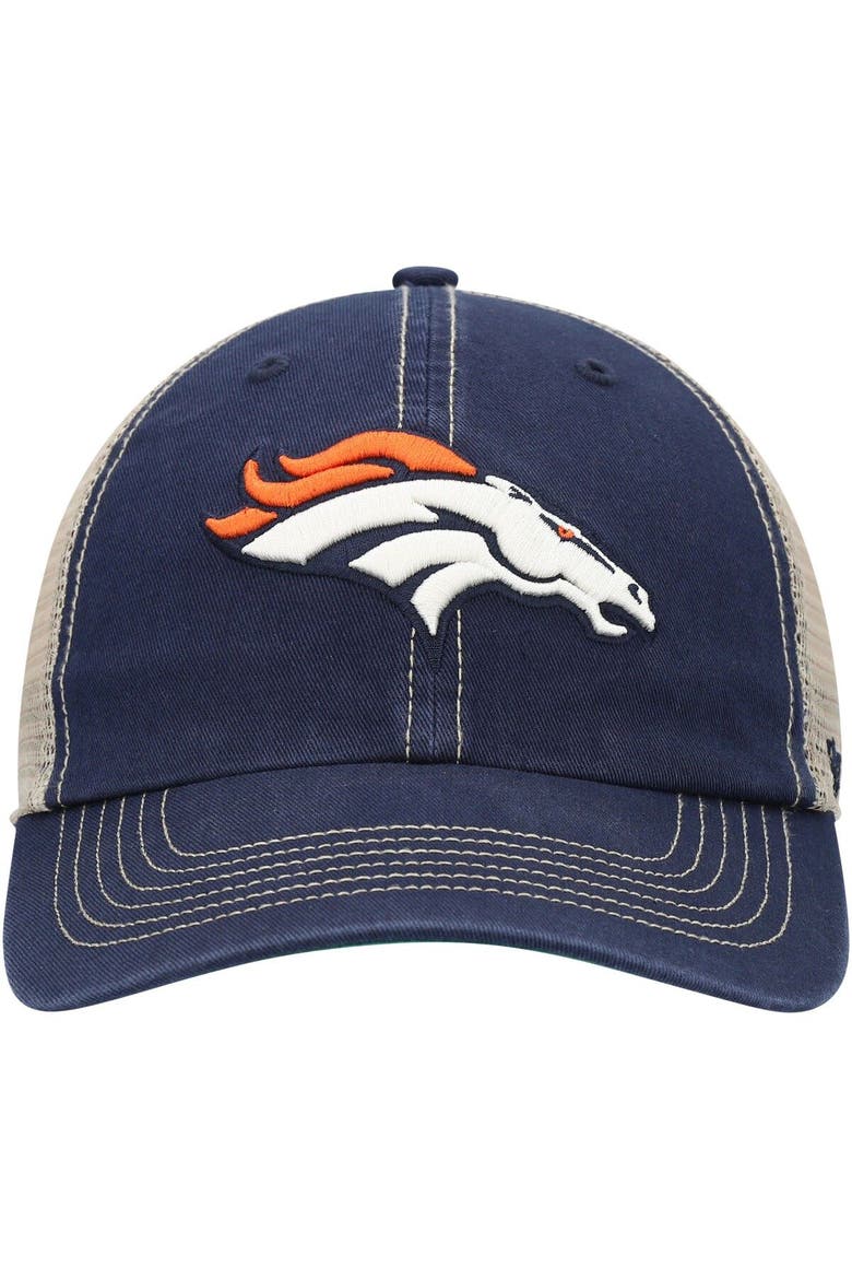 Men's '47 Navy/Natural Denver Broncos Trawler Trucker Clean Up Snapback Hat, Alternate, color, Navy