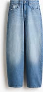 H&M Barrel-leg High-waist Jeans