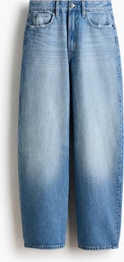 H&M Barrel-leg High-waist Jeans
