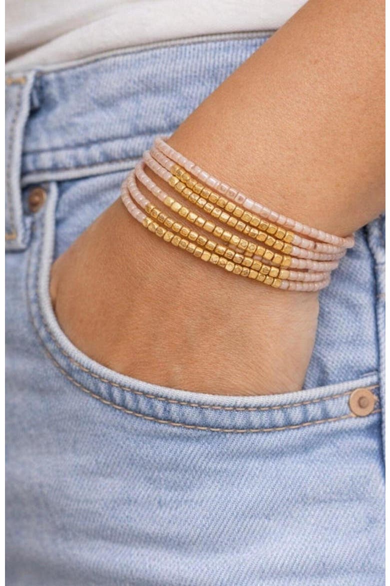 Sand and Sky Bracelets, Alternate, color, Pink