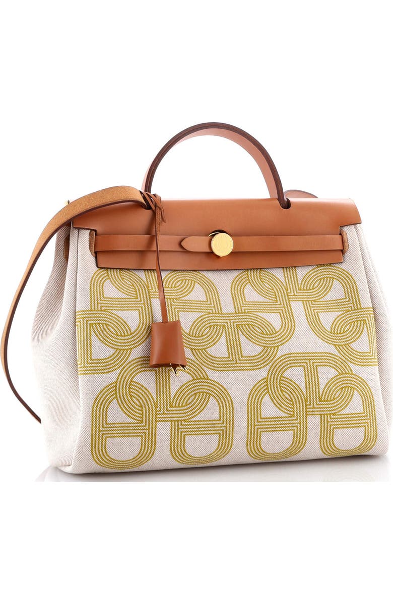 Pre-Owned Hermes Herbag Zip Circuit 24 Vache Hunter and Leather 31, Alternate, color, Ecru