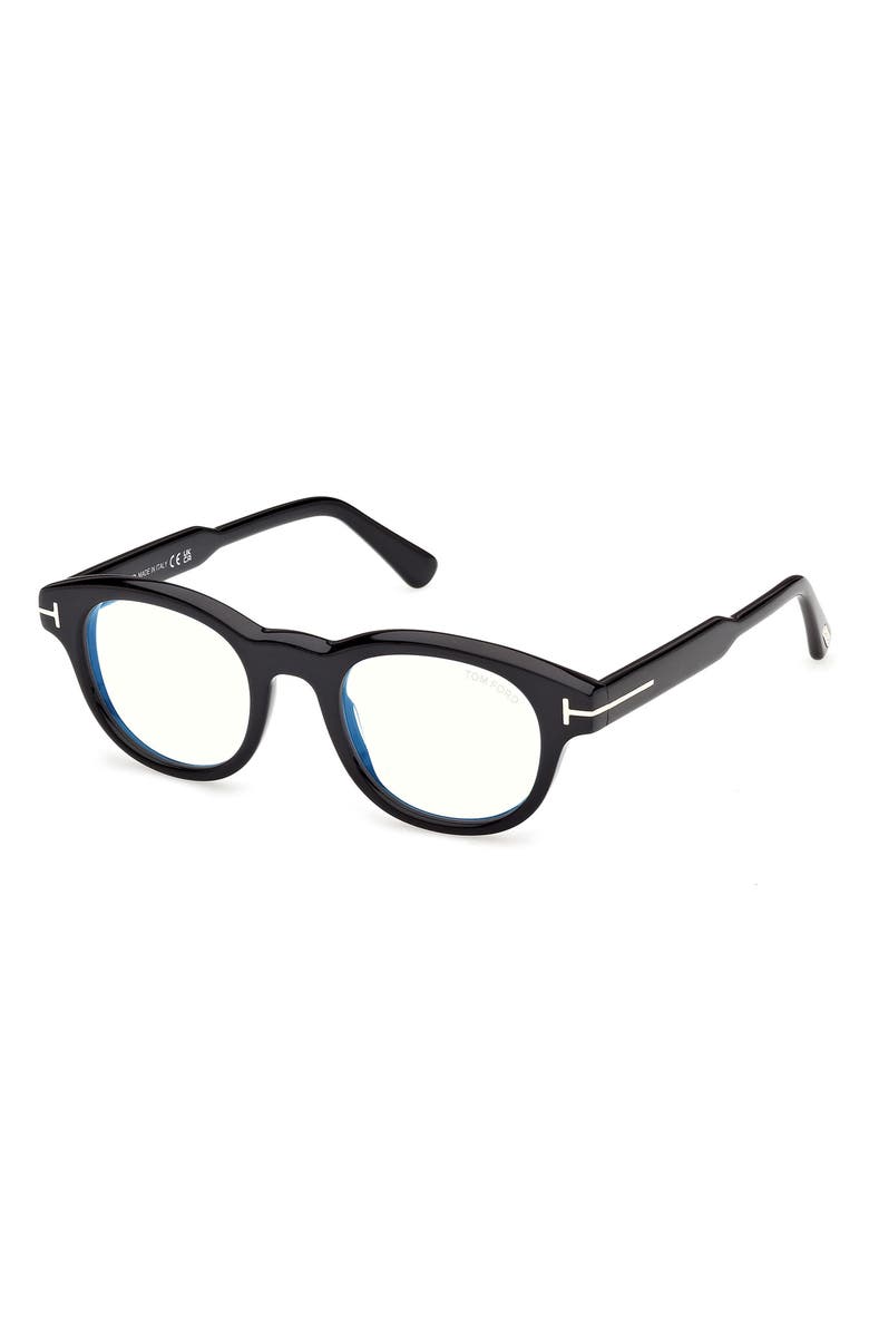 TOM FORD 47mm Round Optical Glasses, Alternate, color, 