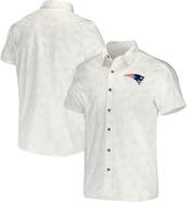 NFL X DARIUS RUCKER Men's NFL x Darius Rucker Collection by Fanatics White New England Patriots Woven Button-Up T-Shirt