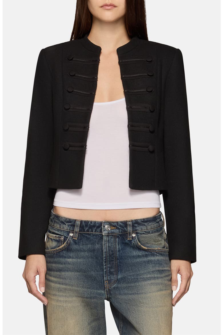 Ford Cropped Jacket, Main, color, BLACK