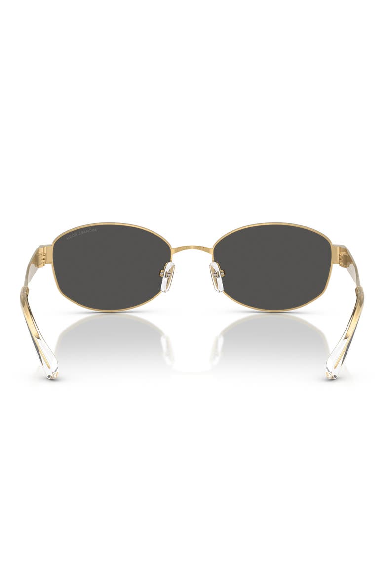 56mm Oval Sunglasses, Alternate, color, DARK GREY/ GOLD