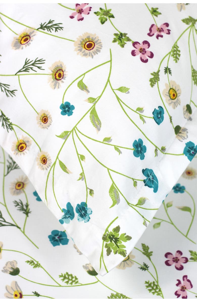 MELANGE HOME 400 Thread Count 3-Piece Cotton Wildflower Duvet Set, Alternate, color, Multi