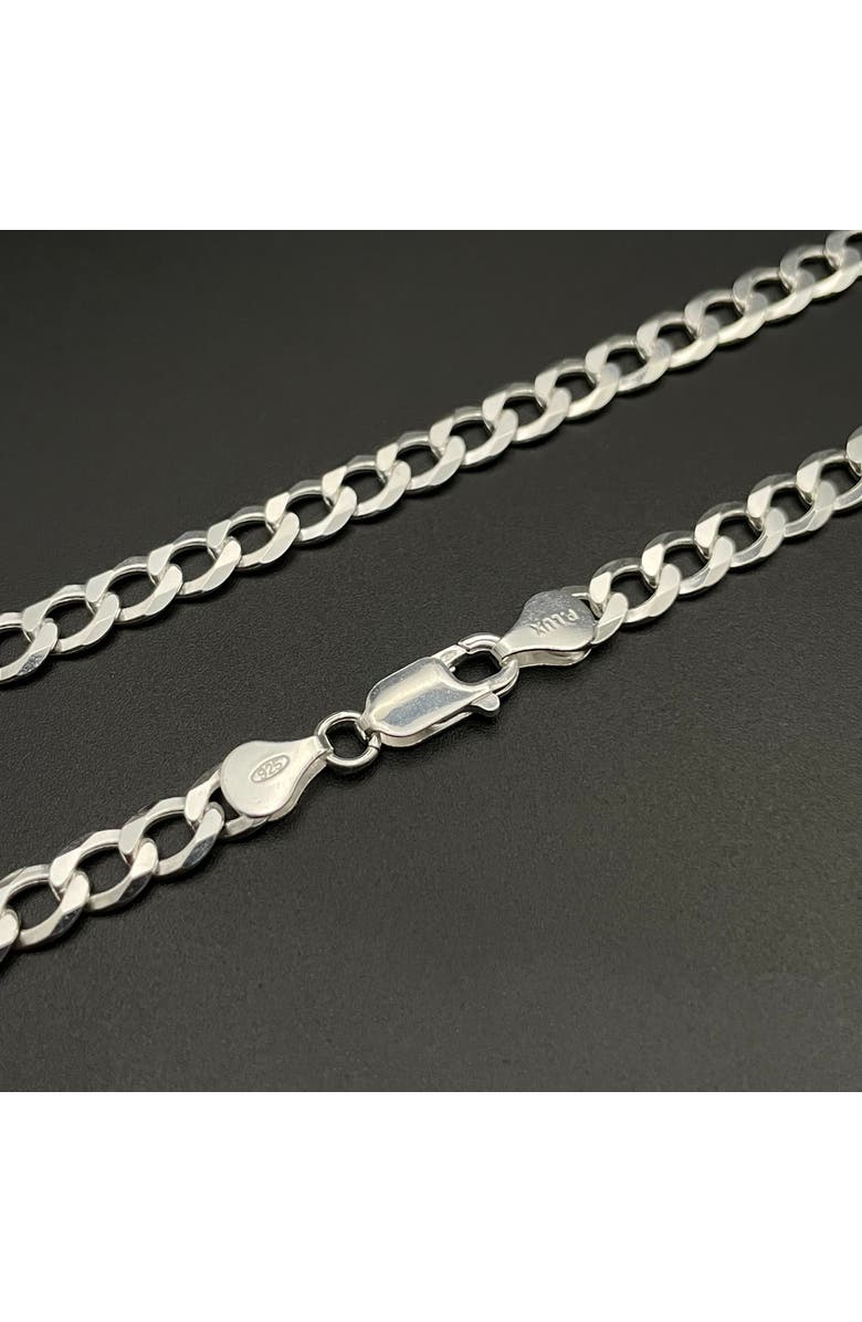 Donatello Gian Sterling Silver Thick Curb Chain, Alternate, color, Silver