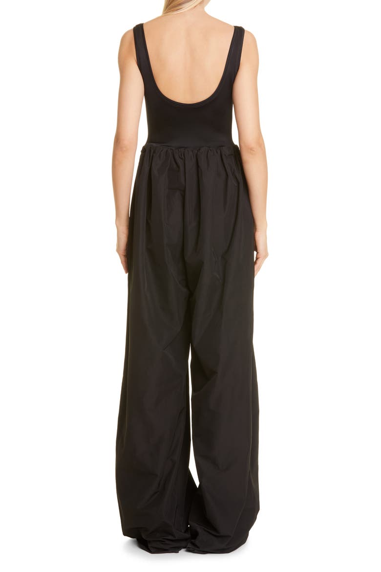 Leonardo Mix Media Jumpsuit, Alternate, color, BLACK