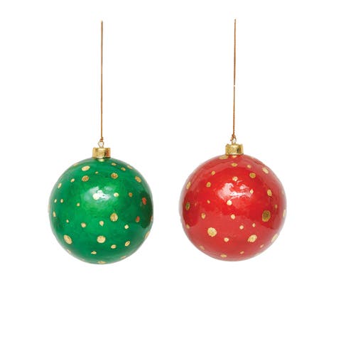 Red Green Ball Ornament A/2