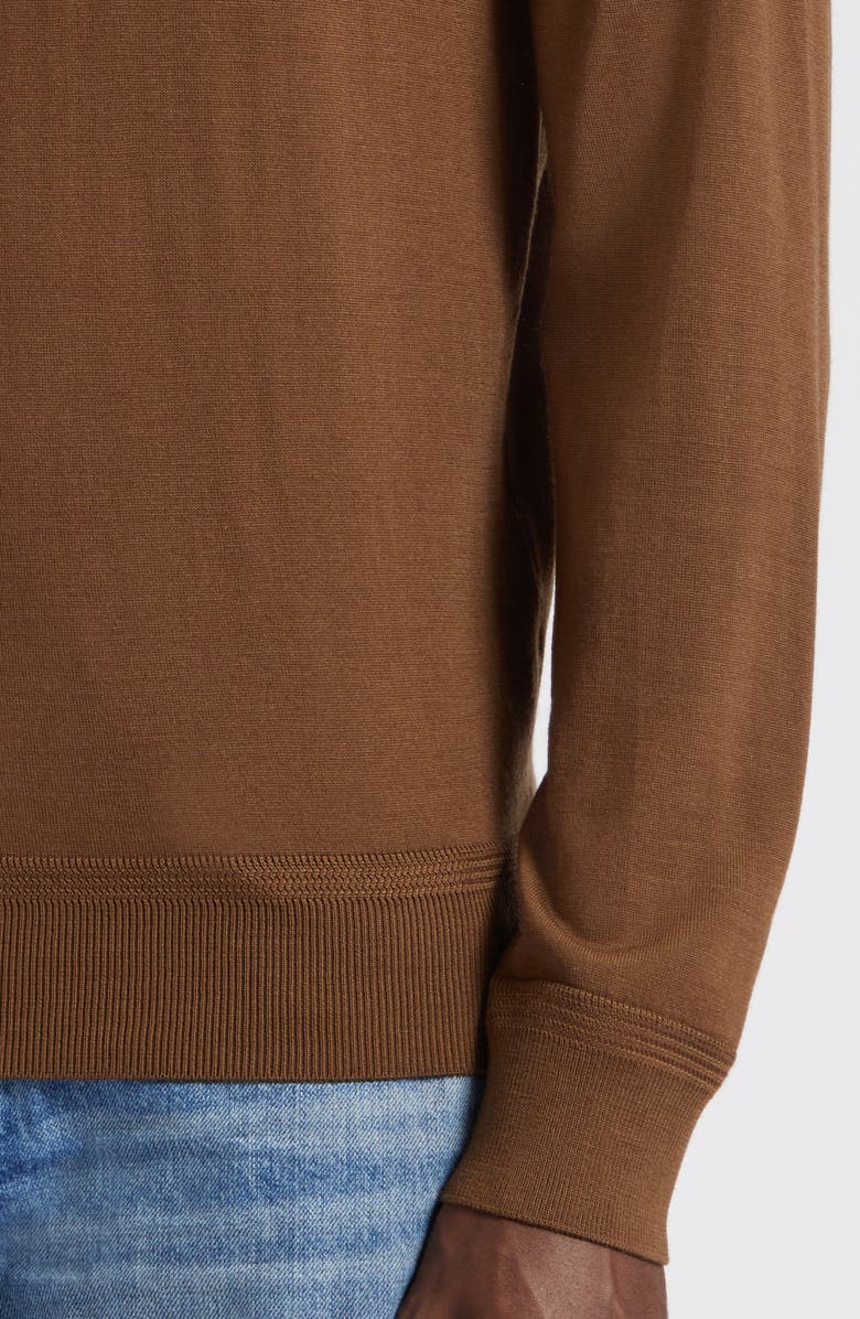 TOM FORD Fine Gauge Merino Wool Sweater, Alternate, color, Wood