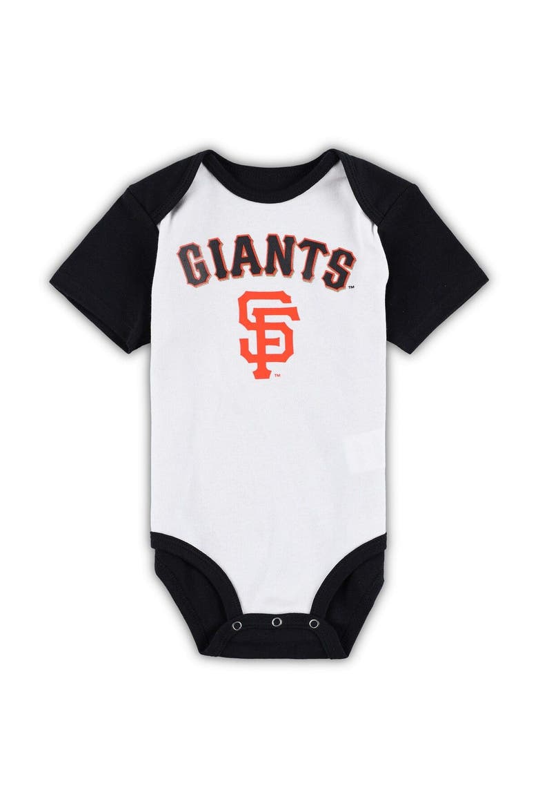 Infant White/Heather Gray San Francisco Giants Two-Pack Little Slugger Bodysuit Set, Alternate, color, White