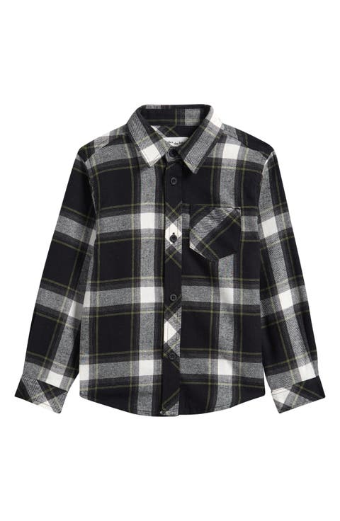Kids' Plaid Organic Cotton Flannel Shirt