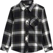 MILES THE LABEL Kids' Plaid Organic Cotton Flannel Shirt
