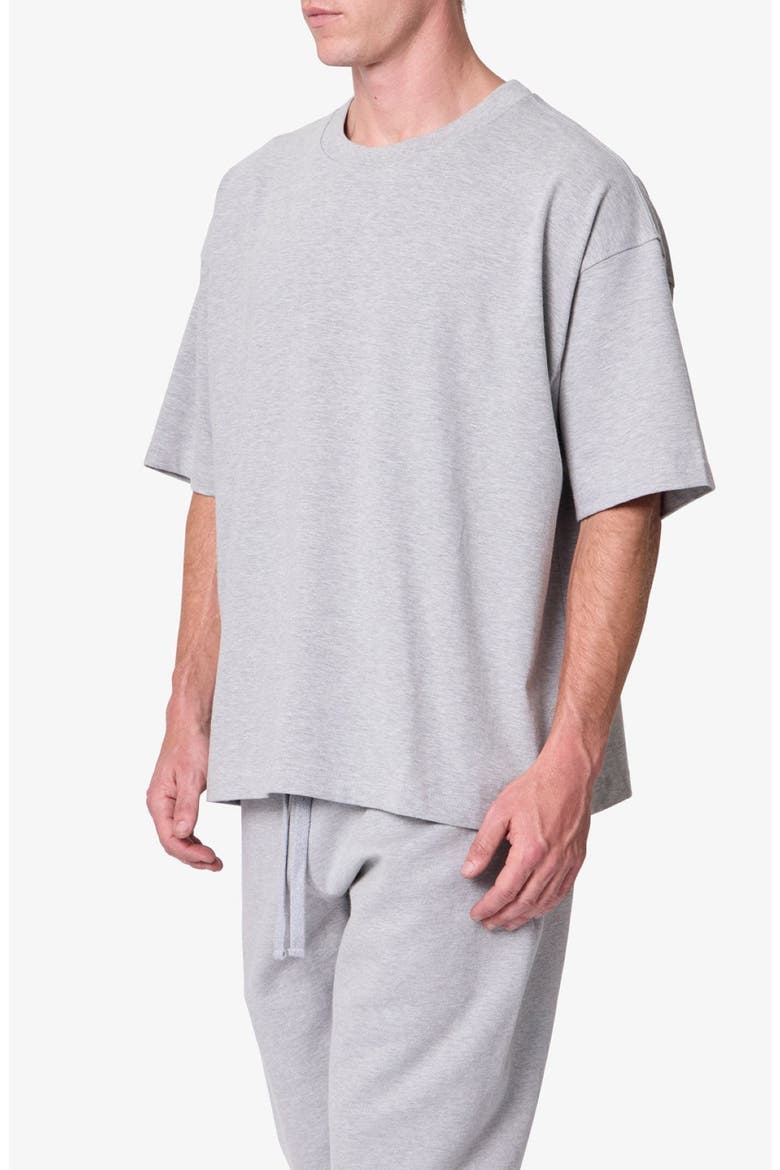 Boxy Cotton T-Shirt, Alternate, color, MARLED GREY