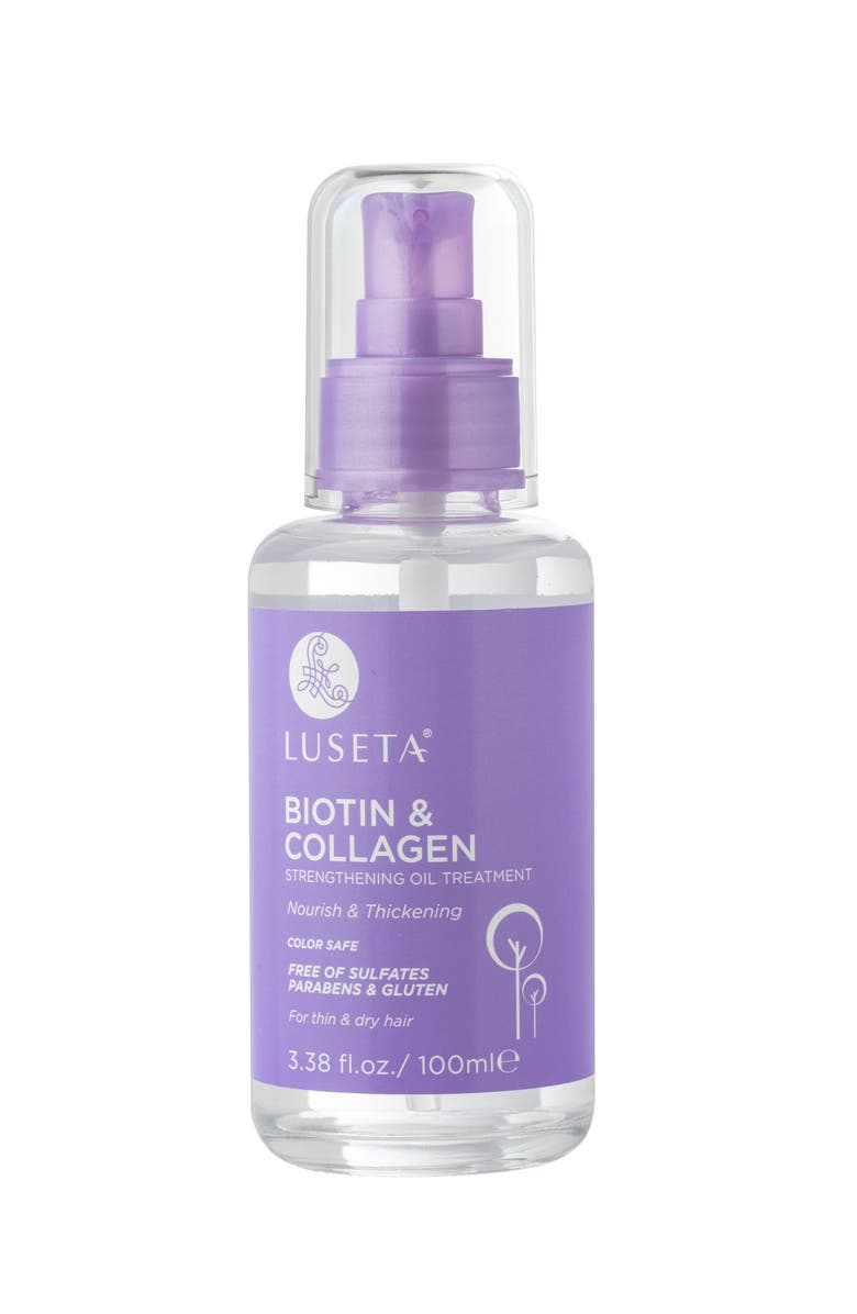 LUSETA Biotin & Collagen Strengthen Oil Treatment, Main, color, 3.38 Oz.