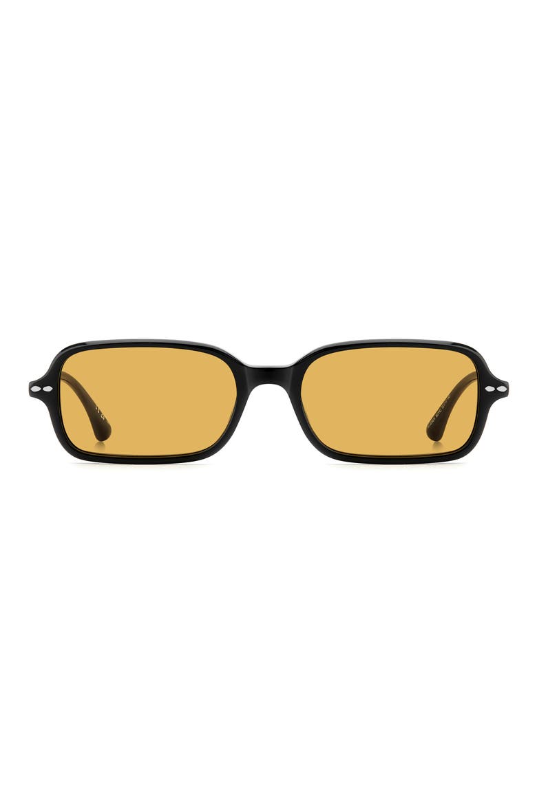52mm Rectangular Sunglasses, Main, color, BLACK/ YELLOW