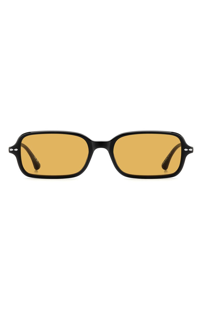 Isabel Marant 52mm Rectangular Sunglasses, Main, color, Black/ Yellow