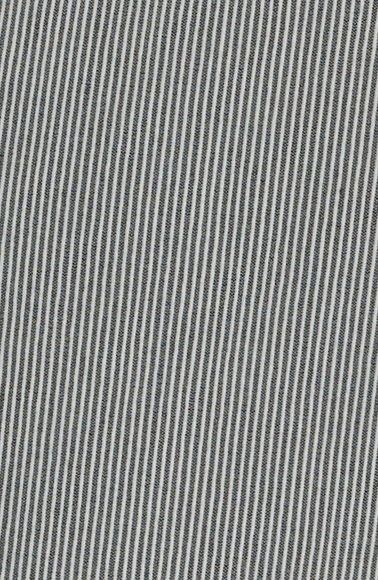 Hue Spring Stripe Petal Pusher Capri Pants, Alternate, color, Black