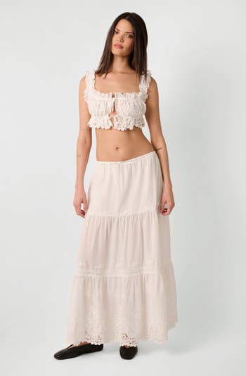 WeWoreWhat Cotton Tiered Maxi Skirt | Nordstromrack
