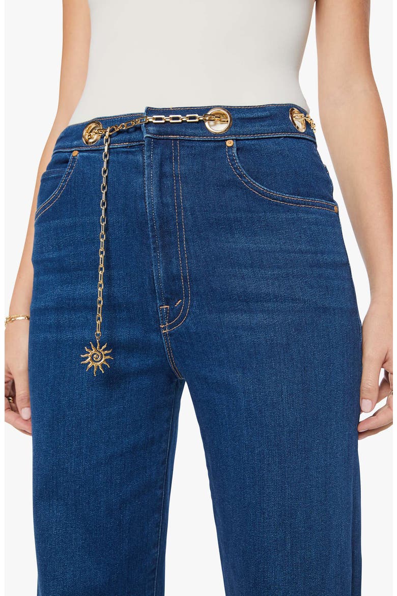 The Off the Chain High Waist Tunnel Vision Sneak Straight Leg Jeans, Alternate, color, PINKIES UP