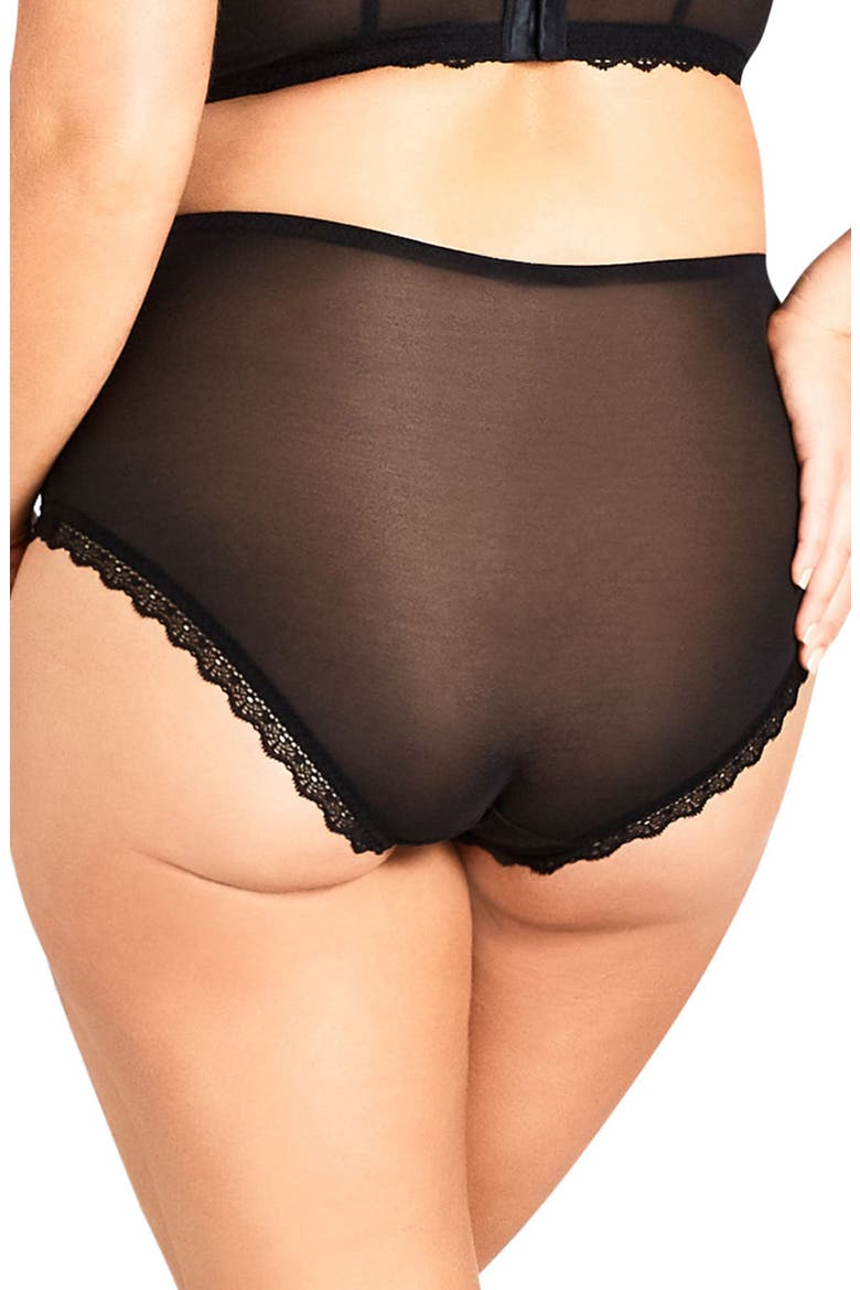 Sylvie Hipster Panties, Alternate, color, BLACK PRINT