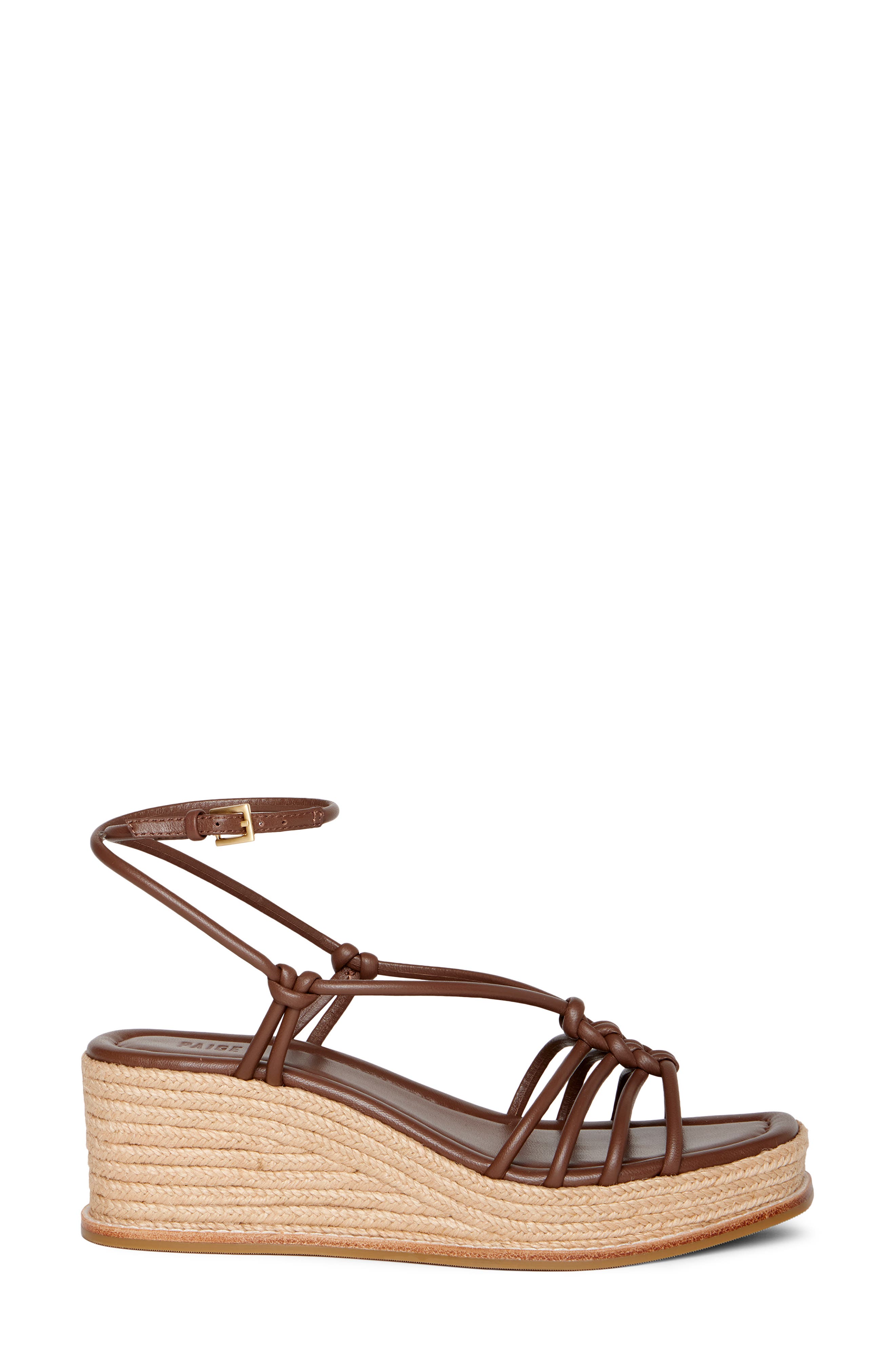 Julian Espadrille Ankle Strap Platform Wedge Sandal, Alternate, color, MAHOGANY