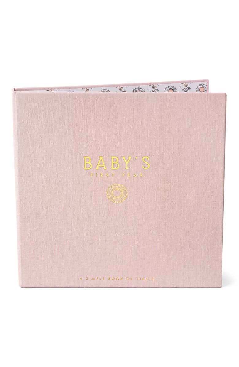 Lucy Darling 'Baby's First Year' Wildflower Meadow Memory Book, Alternate, color, Blush