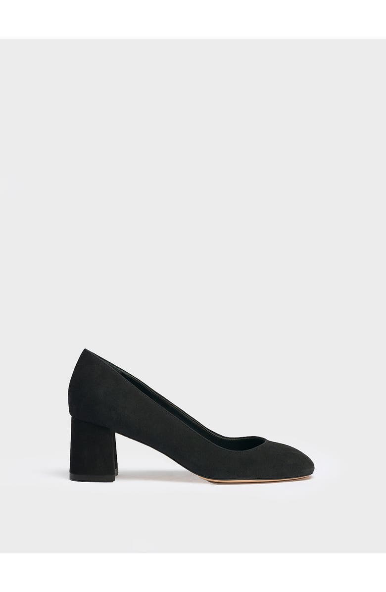 MARION PARKE Block Heel Pump 60 Suede, Main, color, Black