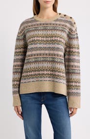 ROWING BLAZERS Fair Isle Donegal Wool Sweater