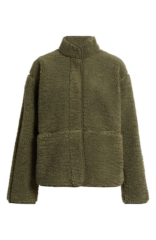 Caslonr Caslon(r) Faux Shearling Jacket In Green