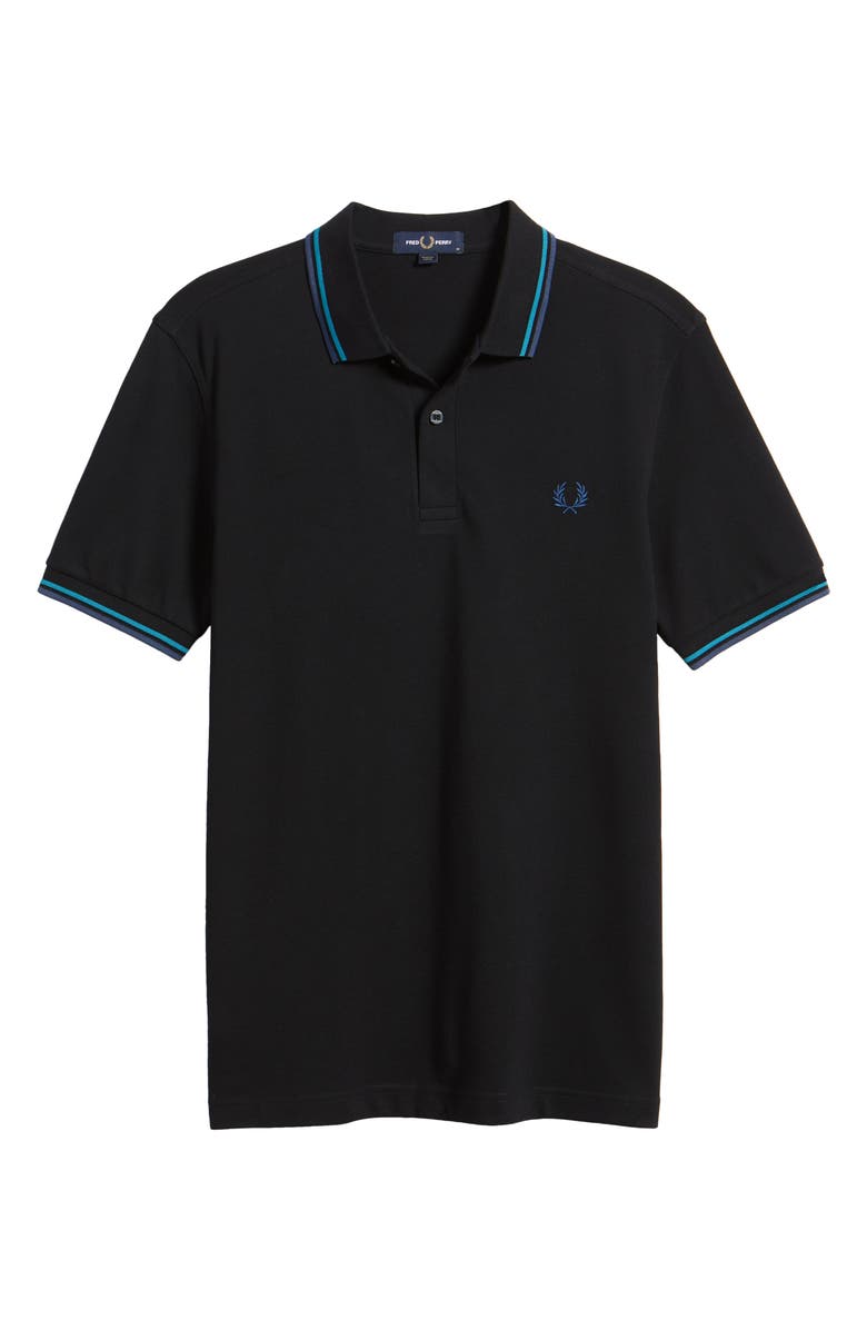 Fred Perry Extra Trim Fit Twin Tipped Piqué Polo, Alternate, color, 