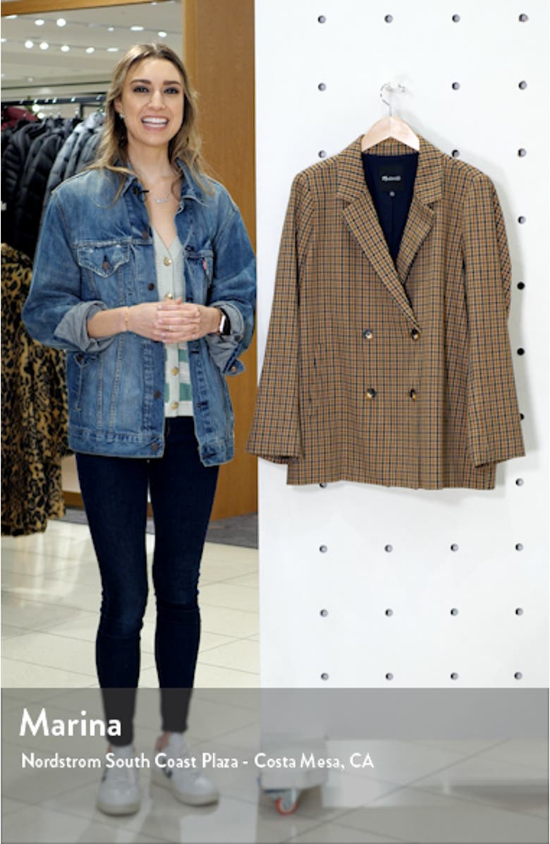 Caldwell Plaid Double-Breasted Blazer, sales video thumbnail