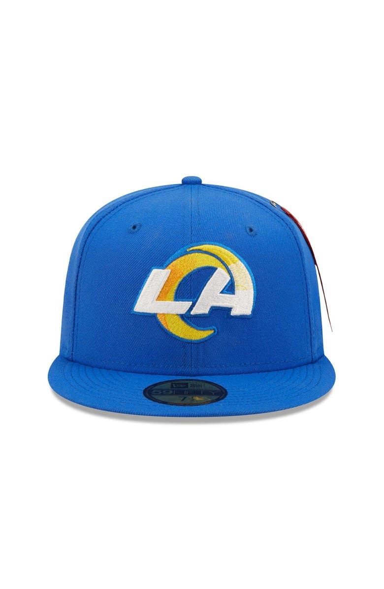 New Era x Alpha Industries Men's New Era x Alpha Industries Royal Los Angeles Rams Alpha 59FIFTY Fitted Hat, Alternate, color, Royal