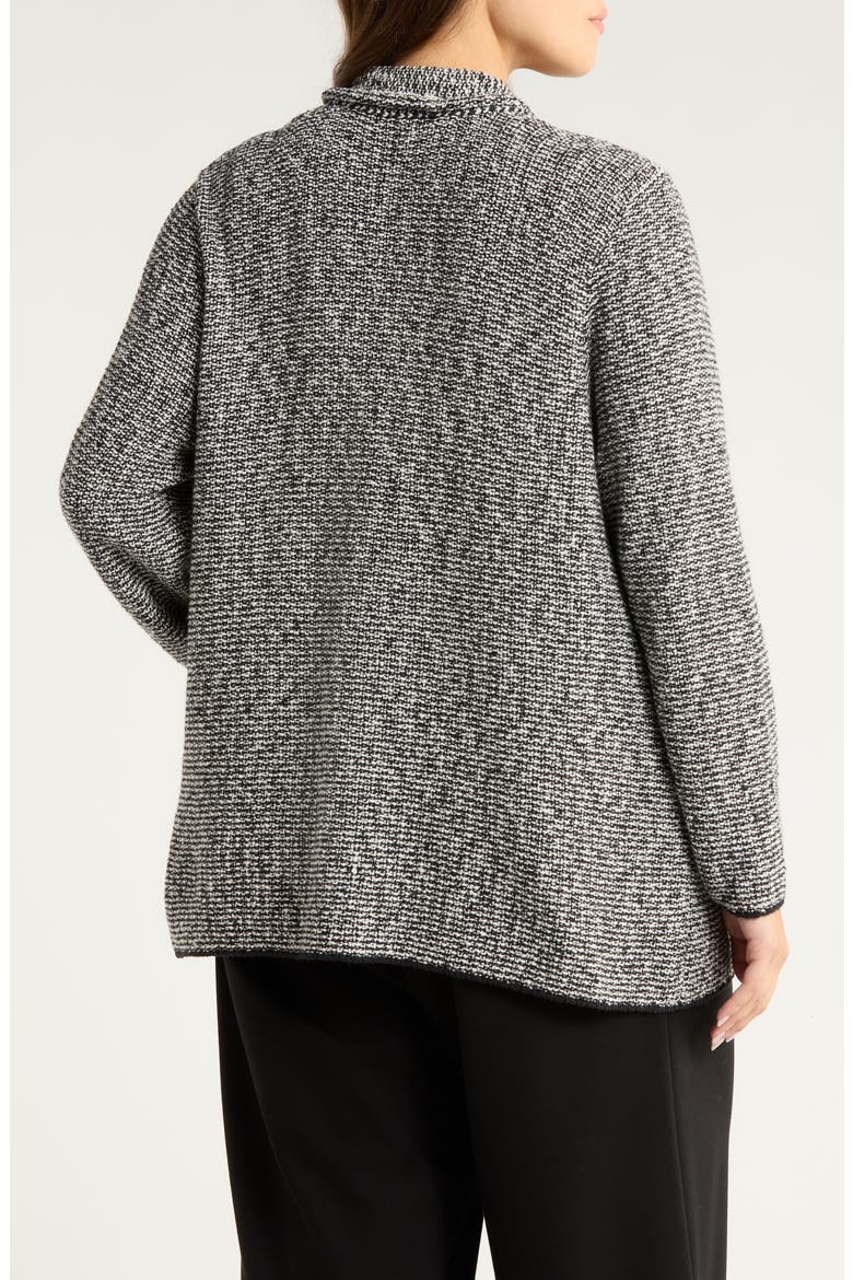 Notch Collar Organic Cotton Blend Jacket, Alternate, color, BLACK/ SOFT WHITE