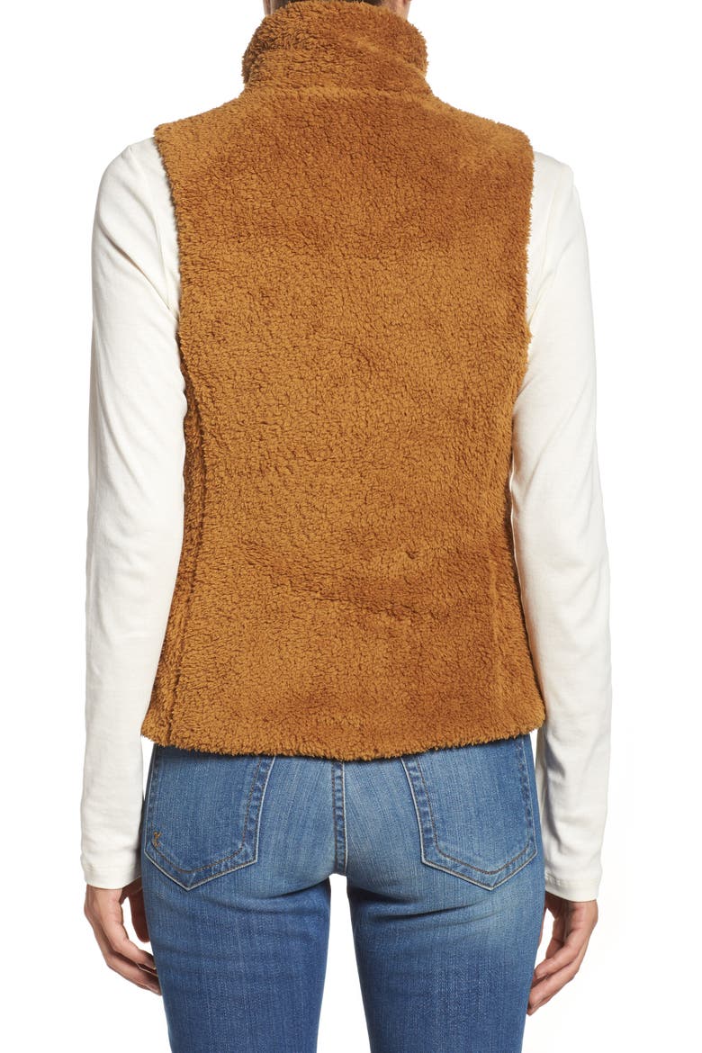 Los Gatos Fleece Vest, Alternate, color, BEAR BROWN