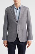 Nordstrom Henrik Trim Fit Italian Wool & Linen Blend Jacket