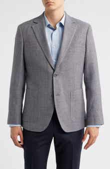 Nordstrom Henrik Trim Fit Italian Wool & Linen Blend Jacket