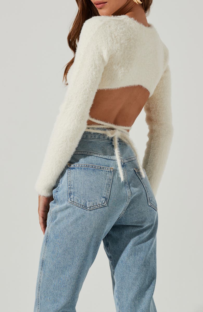 ASTR the Label Back Cutout Sweater, Alternate, color, 