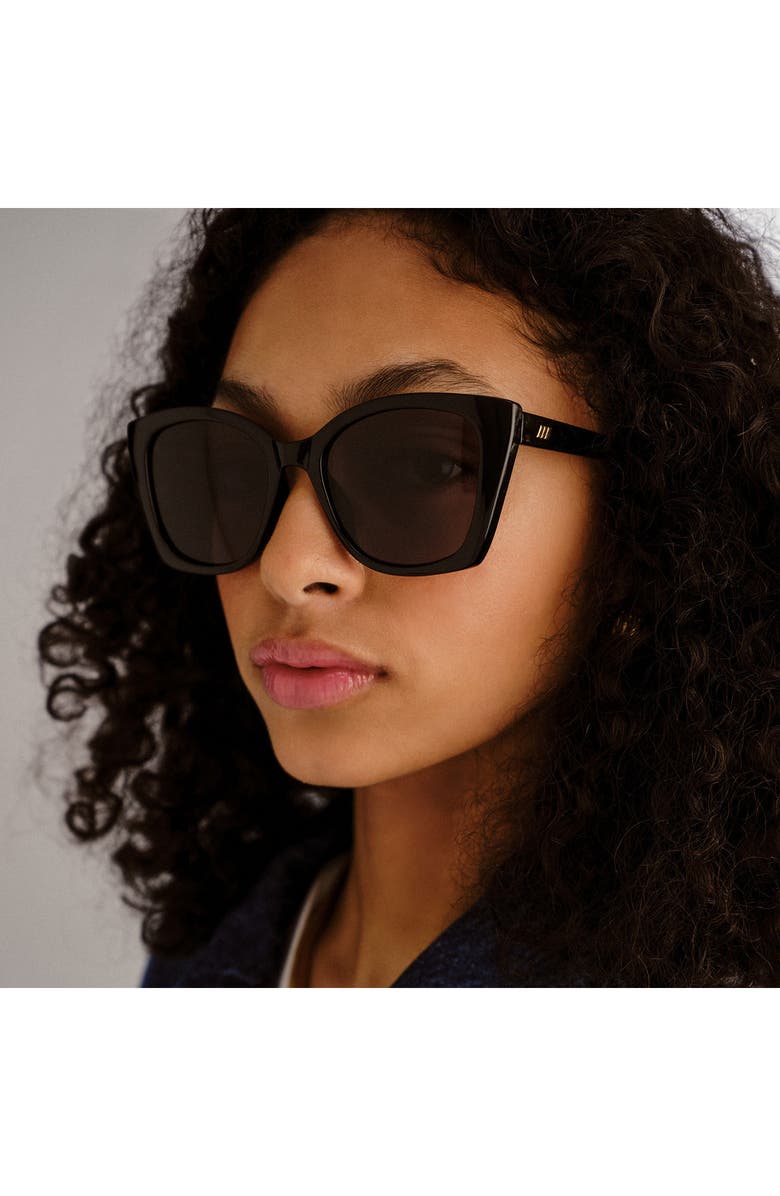 Le Specs Incantation 52mm Square Sunglasses, Alternate, color, Black/ Smoke Mono