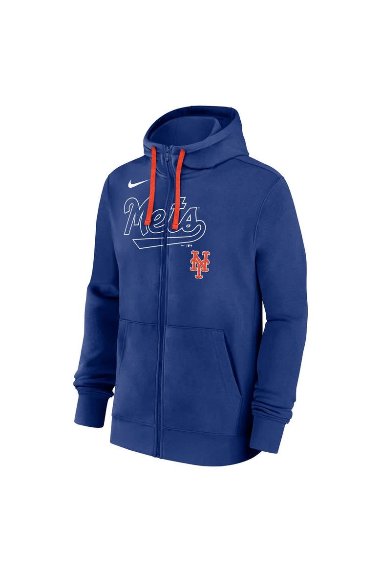 Men's Nike Royal New York Mets Knockout Script Full-Zip Hoodie, Alternate, color, Royal