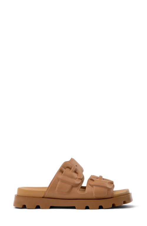 Camper Brutus Slide Sandal In Medium Brown
