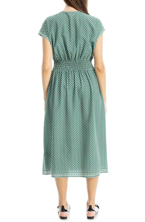 Max Studio Front Pleat Midi Dress In Multi