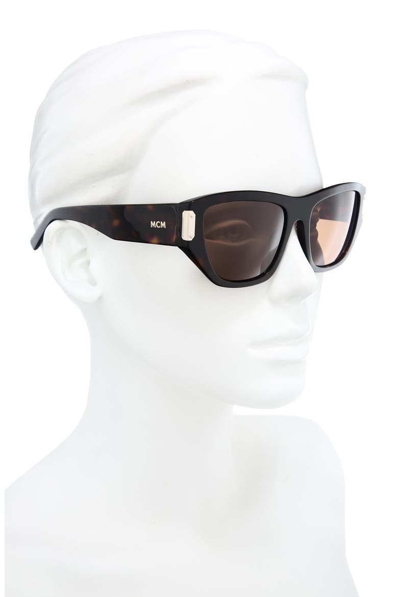 55mm Cat Eye Sunglasses, Alternate, color, DARK HAVANA / ROVIEX