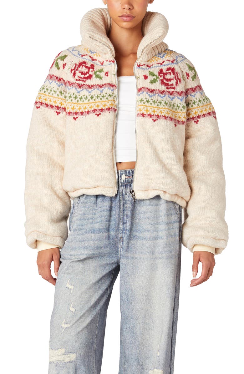 BLANKNYC Knit Puffer Jacket, Main, color, 