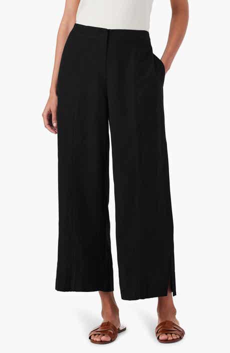 NIC+ZOE Rumba Park Wide Leg Crop Organic Linen Blend Pants