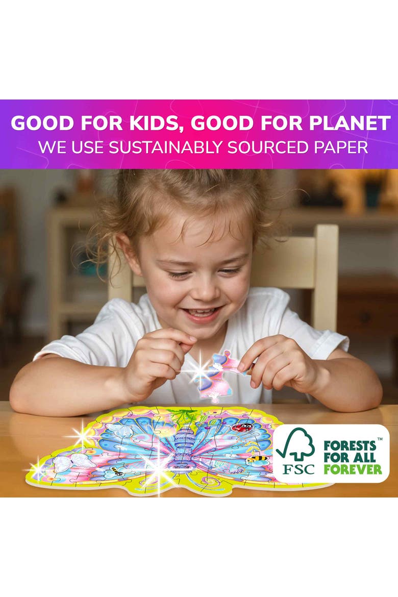Kids Jigsaw Puzzles Shimmer & Animal Puzzle Set - 48 Piece, Alternate, color, Princess, Mermaid, Unicorn