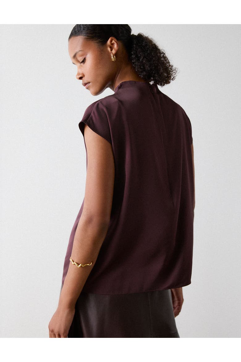 Cowl Neck Halter Top, Alternate, color, Burgundy